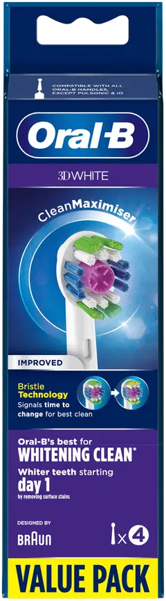 Oral-B Vaihtoharja 3D White CleanMaximiser -tekniikalla 4kpl - 2