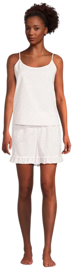 TEX naisten shortsipyjama I279944 - Off white - 1