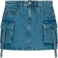 WKLY. naisten lyhyt cargo farkkuhame 221W010410 - Denim blue - 1