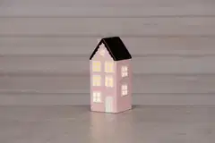 Finnlumor Talolyhty LED-valoilla 21 cm Århus Vaalean  punainen/musta - 4