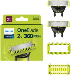 OneBlade vaihtoterät 360 F&B QP624/50 - 1