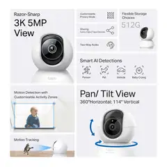 TP-Link Tapo C230 PAN/TILT AI -valvontakamera sisäkäyttöön - 9