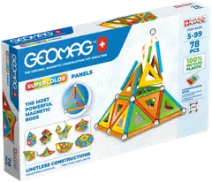 Geomag Supercolor Panels magneettinen rakennussarja 78 osaa - 1