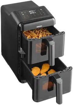 SENCOR Dual Air Fryer kiertoilmakypsennin SFR 1250BK - 1