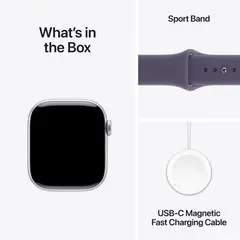 Apple Watch Series 11 GPS + Cellular 46mm hopeinen alumiinikotelo, purple fog sport ranneke - M/L - MFCR4QN/A - 7