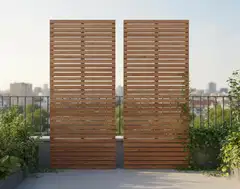 Miljöörakennus näkösuojaritilä vaaka 179x80x3cm ruskea - 4