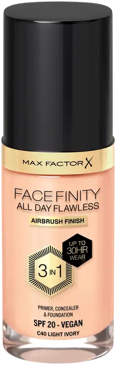 Max Factor Facefinity All Day Flawless Foundation meikkivoide 30 ml - Light ivory - 1