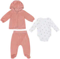 TEX BABY vauvojen setti takki, leggingsit ja body I990792 - PINK DARK - 1