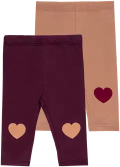 Ciraf vauvojen collegeleggingsit Sydän 250B262927 2-pack - Fig & Cork - 1