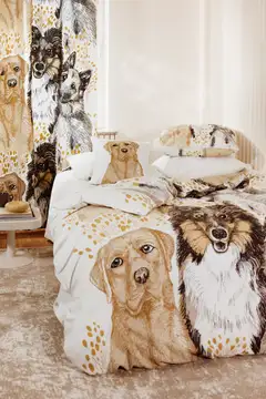 Vallila pussilakanasetti Ystävykset 150x210 cm beige - 3