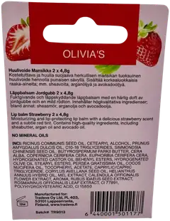 OLIVIA'S Huulivoide 2kpl mansikka - 2