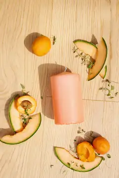 Havi meloni pöytäkynttilä 1kpl/7x12cm - 2