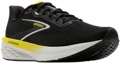 Brooks miesten juoksukengät Launch 12 - Black/Cyber Yellow/Oyster - 1