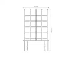 Miljöörakennus köynnösritilälaatikko valkoinen 132x30x80 cm - 3