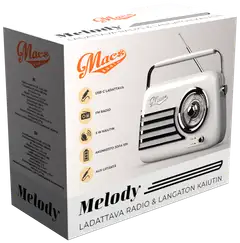 Macs radio Bluetooth kaiuttimella Melody valkoinen - 2