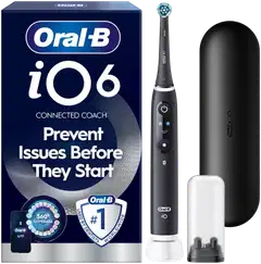 Oral-B iO6 Black Lava sähköhammasharja +matkakotelo + hammasharjateline + lisävaihtoharja - 1