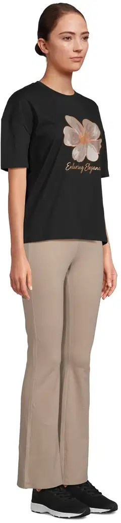 House naisten flare leg trikoohousut Betsy - Taupe - 4