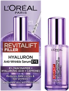 L'Oréal Paris Revitalift Filler 2,5% Hyaluronic Acid + Caffein Eye Serum silmänympärysalueelle 20 ml - 2