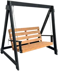 Parveke-keinu 2-istuttava, kuulto musta/ tatti - 2