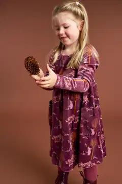 Muumi lasten veluurimekko Vilijonkka 593474 - burgundi - 5
