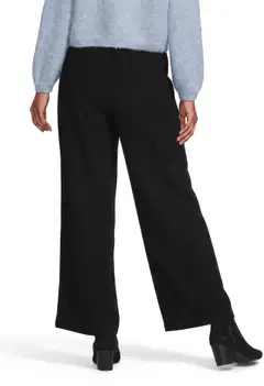 WKLY. naisten leveälahkeiset vakosamettihousut wide leg 222W312656 - Black - 4