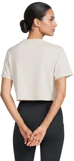 adidas naisten crop-pituinen treenipaita lyhyet hihat JE6169 - Wonder alumina - 3