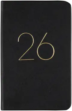 Taskukalenteri A6 musta - 1