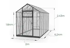 Ecoslider kasvihuone 2.0 X 6.24 - 4