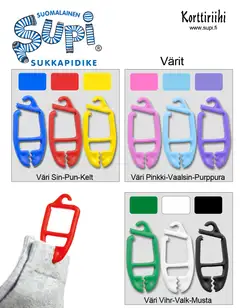 Supi sukkapidike 15 kpl, erilaisia - 6