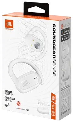 JBL Bluetooth nappikuulokkeet Soundgear Sense valkoinen - 12