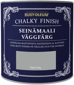 Rust-Oleum Chalky Finish 2,5l seinämaali vesiohenteinen runsaspigmenttinen harmaa - 1