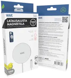 Wave Qi langaton latausalusta magneetilla, valkoinen/hopea - 2