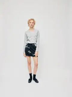 WKLY. naisten satiinihame 133556 - BLACK - 3