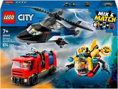 LEGO® City Great Vehicles 60462 Helikopteri, paloauto ja sukellusvene yhdessä - 2