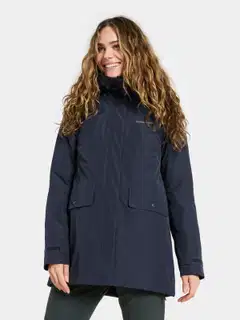 Didriksons naisten parkatakki Tuva - Dark Night Blue - 3