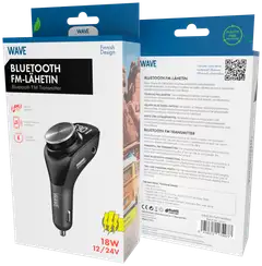 Wave Bluetooth FM-lähetin, Musta - 2