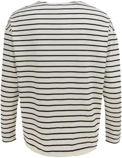 TEX naisten raidallinen trikoopusero I997159 - BLACK 1 - 2