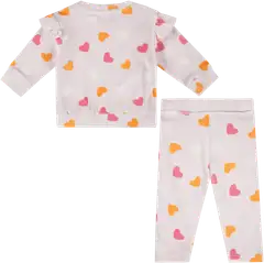 Ciraf vauvojen veluurisetti Sydän 250B260127 - pink - 2