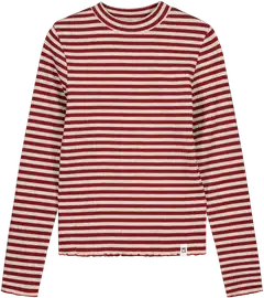 WKLY. naisten raidallinen pusero kilpikonnakauluksella 213W341208 - Cabernet/lt. grey mel - 1