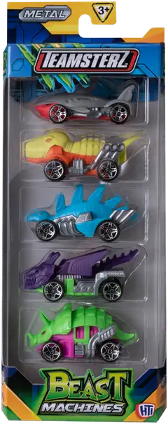 Teamsterz pikkuajoneuvo Beast Machines 5-pack, erilaisia - 4