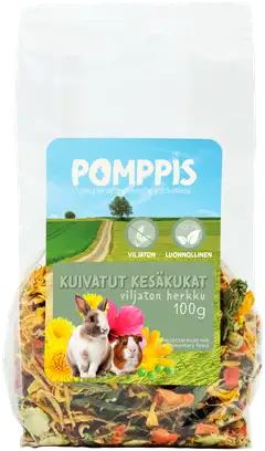 Pomppis jyrsijän kuivatut kesäkukat 100g - 1