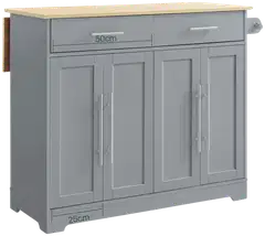 SoBuy keittiövaunu harmaa FKW129-HG - 3