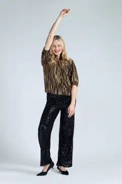 House naisten glitterpusero 213H402526 - Gold - 4