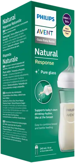 Philips Avent Natural Response lasinen tuttipullo 240ml - 8