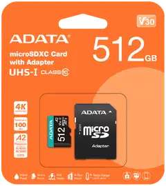 ADATA Premier Pro microSDXC -muistikortti, 512 GB - 2