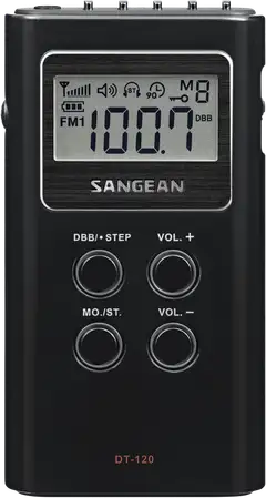 Sangean taskuradio DT-120 musta - 2