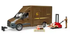 Bruder lelu Mercedes-Benz Sprinter UPS pakettiauto kuljettajalla ja lisävarusteilla - 3