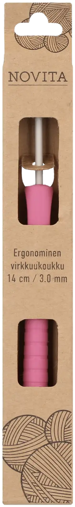 Novita Ergonominen Virkkuukoukku 14 cm 3 mm - 1