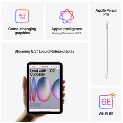 Apple iPad mini (2024) WiFi 128GB Violetti - 6