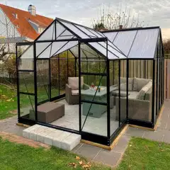 Lykke kasvihuone t-muotoinen musta 12,8 m2 - 5